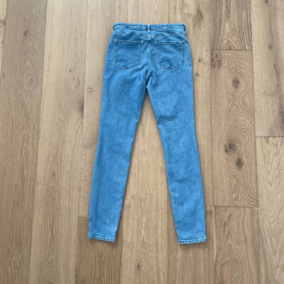 H&M Jeans Girls 14 Skinny Fit Blue Denim Ankle Adjustable Waist Stretch Mid Rise - Picture 7 of 14